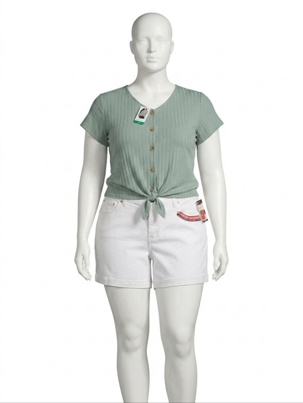 Lee Denim Jean Short Shorts High Waist Rise White Washed Stretchy Comfort NWT